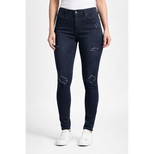 Hollister High-Rise Super Skinny Black Distressed Strechy Jeans 12/31R NEW #776